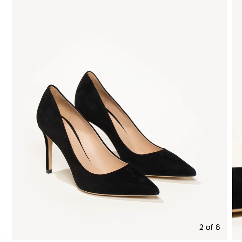 M. Gemi Black Suede Pumps